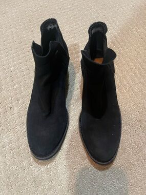 Dolce Vita Black Suede Chelsea Ankle Boots